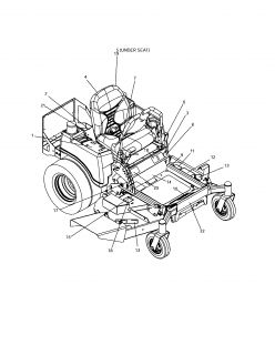 CRAFTSMAN Zero turn riding mower Frame   engine/clutch Parts  Model 