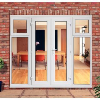 PVCu French Door with 2 Side Sash Panels   PVCu French Doors 