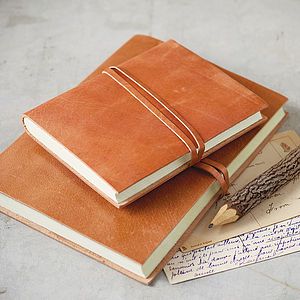 fair trade eco leather travel journal by nkuku   