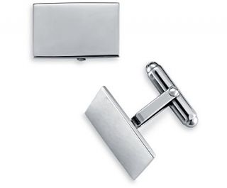 Rectangular Cuff Links in Sterling Silver  Blue Nile
