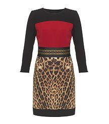 Class Roberto Cavalli Leopard Chain Print Dress