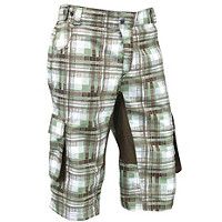 Azore Mens Baggy Check Cycle Shorts Large   Green/Brown Cat code 