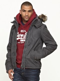 Superdry Mens Microfibre Hooded Windcheater  Littlewoods