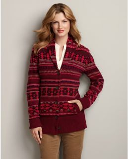 Pattern Shawl Collar Cardigan Sweater  Eddie Bauer