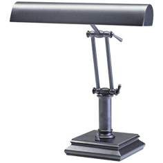House of Troy Granite Gray Twin Arm Piano Desk Lamp