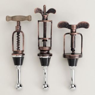  Entertaining & Kitchen  Bar  Vintage Corkscrew Stoppers, Set 