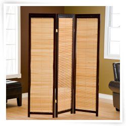 Tranquility Wooden Shutter Screen Room Divider in Espresso and Natural