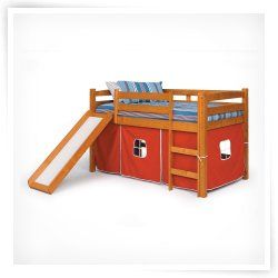 Alexander Tent Twin Loft Bed with Slide