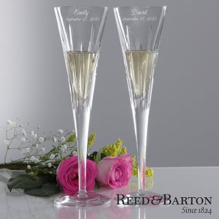 7979   Reed & Barton Personalized Crystal Flute Set   Full View