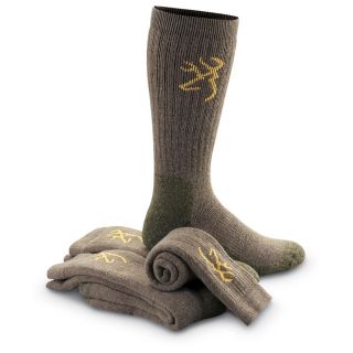 Pk. Browning Merino Wool Blend Socks, Taupe   409064, Socks at 