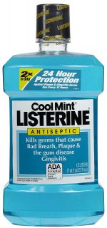 Listerine Antiseptic Gentle Rinse, Cool Mint 48 oz   