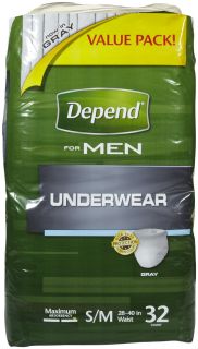 Depend Underwear For Men, Maximum Absorbency, Small/Medium