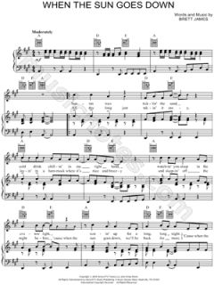 Kenny Chesney   When the Sun Goes Down Sheet Music    