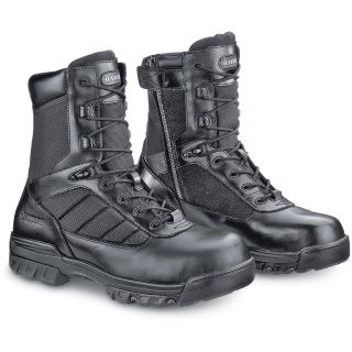 Mens Bates 8 Enforcer Side   Zip Safety Toe Boots, Black   645064 