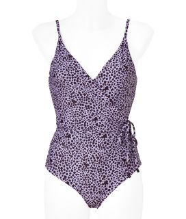 Diane von Furstenberg Mini Spot Leopard Purple Chike Swimsuite 