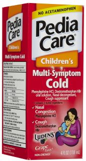 Pediacare Childrens Multi Symptom Cold Liquid, 4oz, Grape