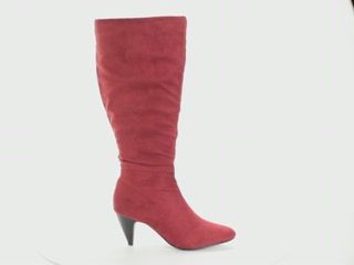 Rachel sueded scrunch wide calf boots by Comfortview 