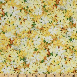 Garden Magic Small Flowers Yellow   Discount Designer Fabric   Fabric 