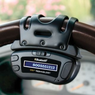 The Steering Wheel Bluetooth Speakerphone   Hammacher Schlemmer 