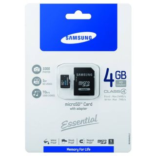 Samsung 4GB microSDHC Memory Card  Micro SD Cards  Maplin 