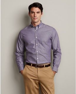Relaxed Fit Wrinkle Free Pinpoint Oxford Shirt   Long Sleeve  Eddie 