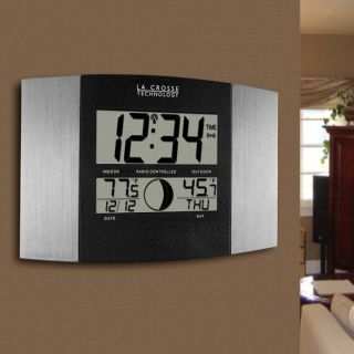 Atomic Clock w/ Thermometer and Moon Phase at Brookstone—Buy Now