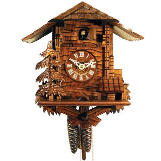 Black Forest Chalet Style Cuckoo Clock with Pine Tree—Buy Now