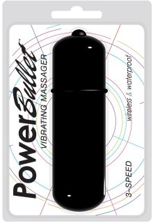 Power Bullet Executive 3 Speed Wireless Waterproof Bullet, Black