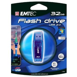 MacMall  Emtec 32GB USB 2.0 Flash Drive C400   Blue EKMMD32GC400