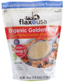 Flax USA 100% Natural Organic Flax Cold Milled Ground Golden Flax Seed 