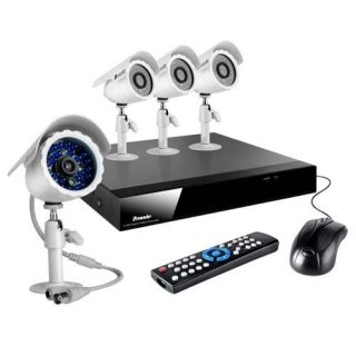 MacMall  Zmodo 4 Channel H.264 DVR & 4 65ft Night Vision Outdoor 