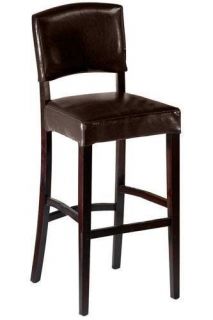 Leather Breakfast Bar Stool with Back   Leather Chairs   Seating 