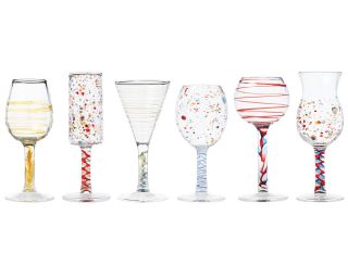 MAGGLIOLINI CORDIAL GLASSES  Colorful Goblets, Wine Glasses 