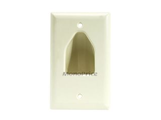 Large Product Image for 1 Gang Recessed Low Voltage Cable Wall Plate 