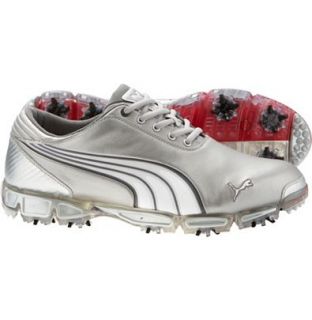 Puma Mens Super Cell Fusion Ice LE Golf Shoes (Silver/White) at 