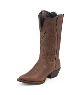 Justin® Western Dark Brown Mustang Cowhide Boot, 12 in.   103921299 