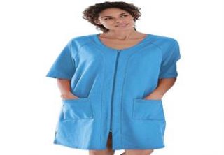 Plus Size Short French terry robe by Dreams & Co®  Plus Size Robes 