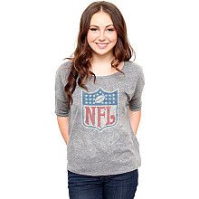 Womens Junk Food NFL Shield Game Day Triblend T Shirt   