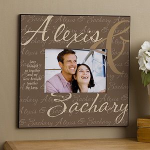 Our Love Brought Us Together Personalized 5x7 Wall Frame makes the 