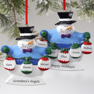 10762   Frosty Family© Personalized Ornaments   Full View