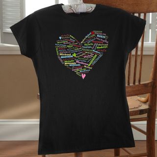 11522   Her Heart of Love Personalized Apparel   Fitted Tee
