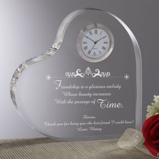 4132   Beauty of Friendship Personalized Heart Clock   Verse 1