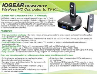 Buy the IOGEAR Wireless HD Computer to TV Kit .ca
