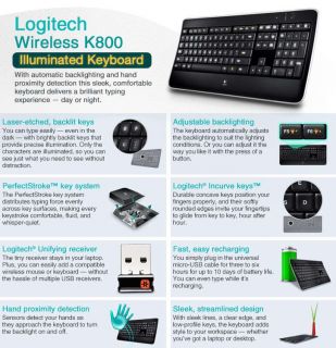Buy the Logitech Wireless K800 Illuminated Keyboard .ca