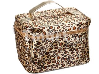 Portable Travel Large Capacity Leopard Pattern Makeup Cosmetic Bag 