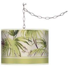 Swag Style Palm Breeze Shade Plug In Chandelier
