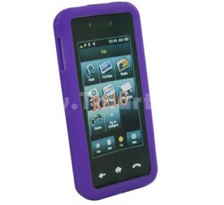 Purple Silicone Case for Samsung R810   Tmart