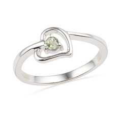 Peridot Heart Ring in Sterling Silver   Zales