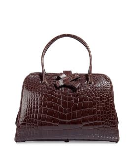 Valentino Chocolate Crocodile Leather Bag  Damen  Taschen  STYLEBOP 