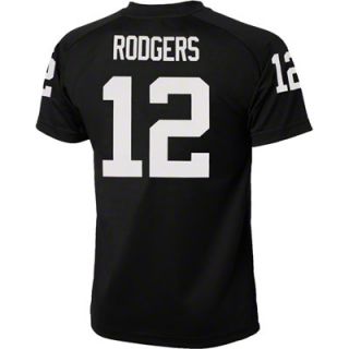 Aaron Rodgers Youth Black #12 Alternate Green Bay Packers Performance 